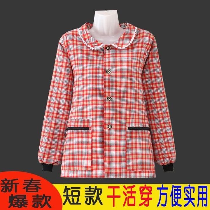 新款身长70公分棉布短款正穿透气防尘土油污家用户外工作四季围裙