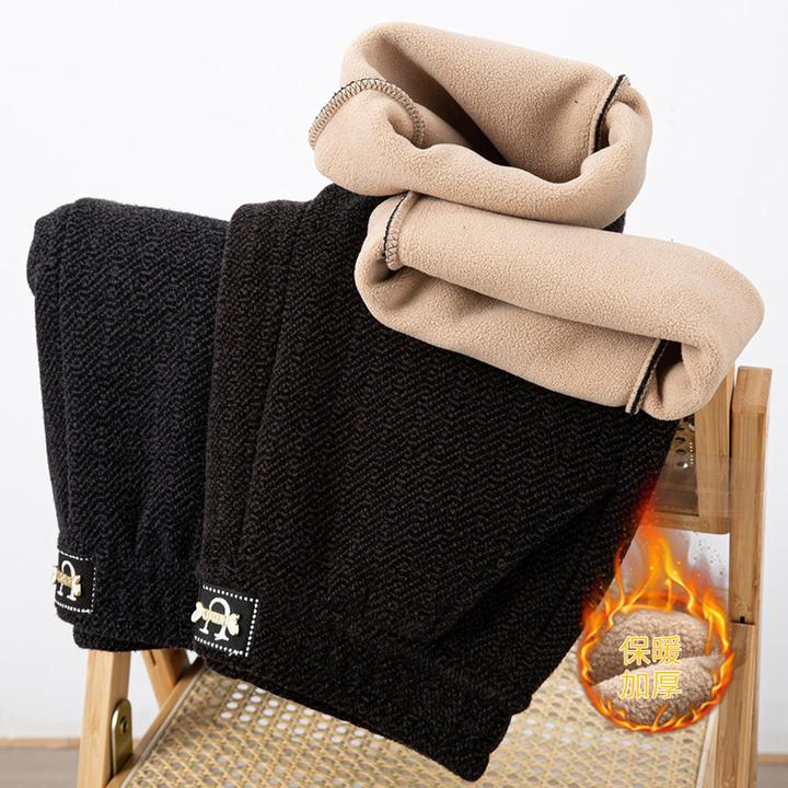 妈妈装裤子秋冬款中老年女款加绒加厚棉裤老阿姨松紧裤高档60岁70