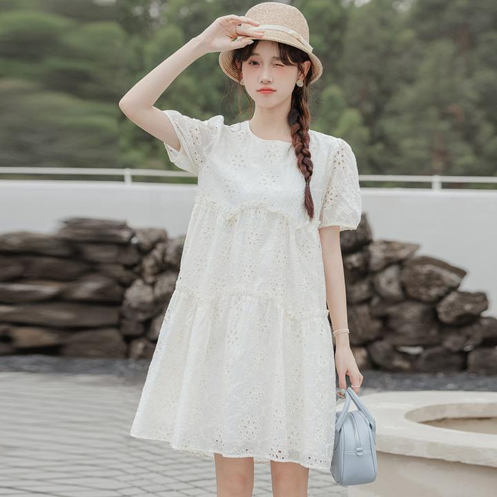 2025新款法式初恋甜美连衣裙小个子气质减龄森系仙女温柔奶甜裙子