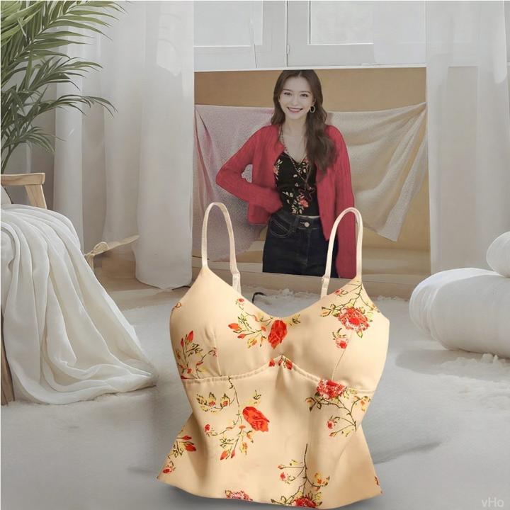 2025背心吊带内衣文胸一体薄款小带胸垫美背新款打底内搭可外穿