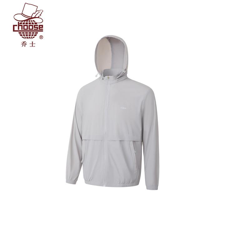 CHOOSE/乔士防晒外套都市通勤梭织外套梭织夏季皮肤衣连帽男款