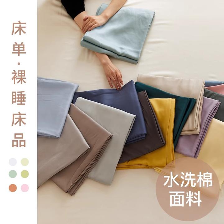 ✅ins风纯色床单单件冬季学生宿舍单人磨毛被单网红款家用亲肤炕单