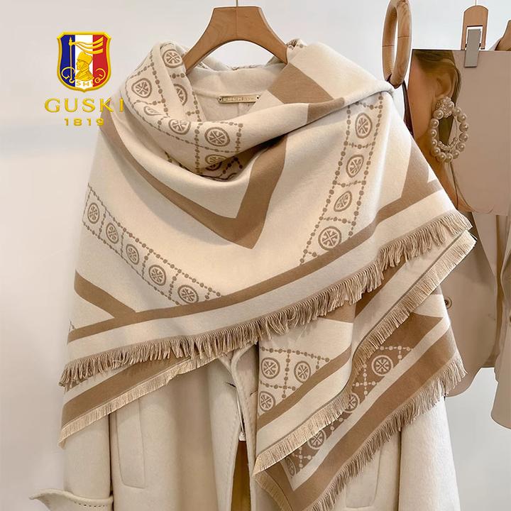 GUSKI 时尚潮流围巾女款韩版空调披肩秋款女百搭围脖旅游出行围巾