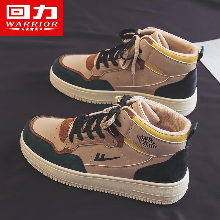 Warrior/回力男鞋高帮鞋2025秋季潮流百搭休闲运动鞋情侣厚底板鞋
