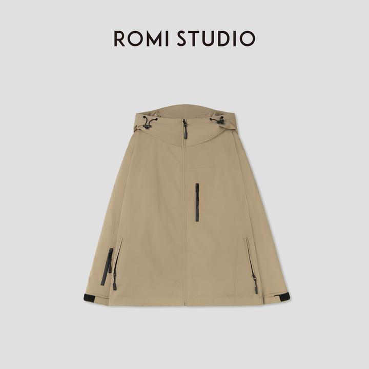 ROMI STUDIO “棕标甄选” 高克重白鸭绒可调节连帽羽绒服 24AWW047