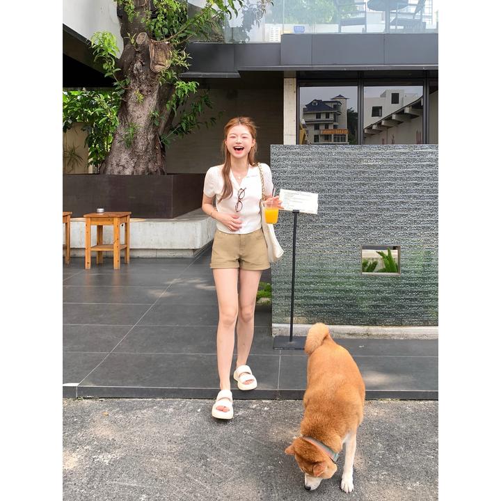 切糕自制【热辣出街】小个子夏季女老钱慵懒感显瘦百搭通勤休闲短裤