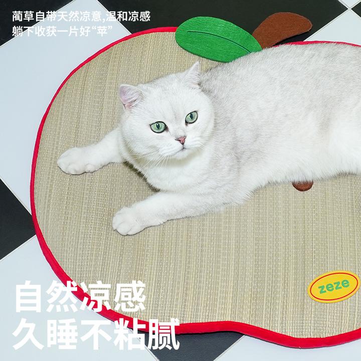 zeze蔺草垫子凉席猫窝凉感睡垫夏季降温宠物凉垫猫咪狗狗降温垫
