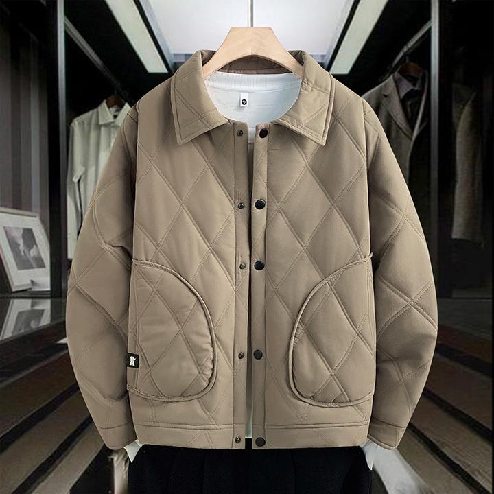 秋冬季棉衣男潮流帅气翻领加绒加厚保暖棉服冬装潮牌休闲棉袄外套