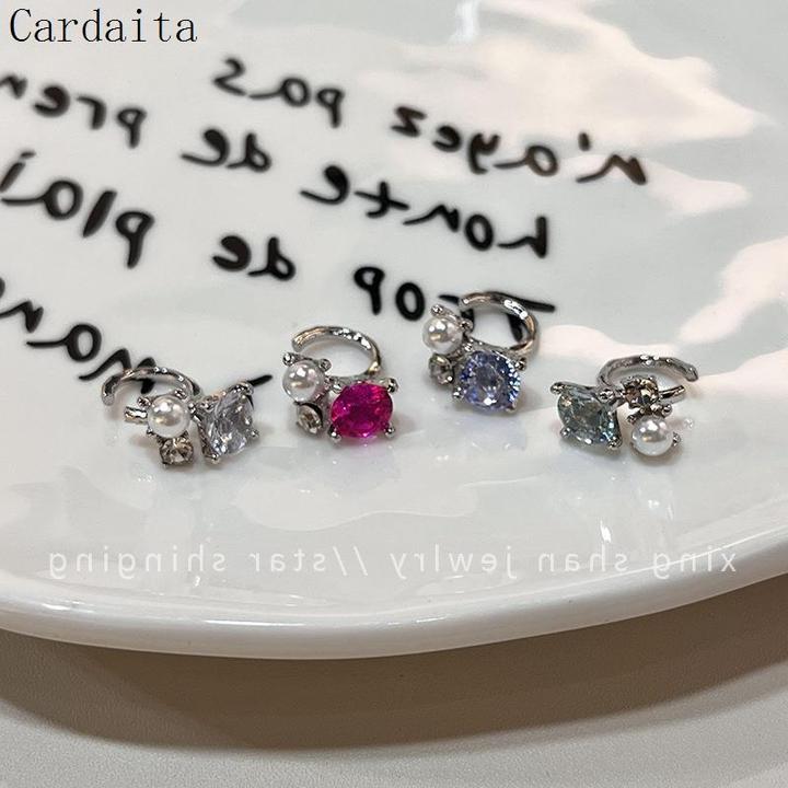 铜合金锆石耳饰 【寻光】爆锆石耳钉女耳骨钉小众感精致轻奢高级感