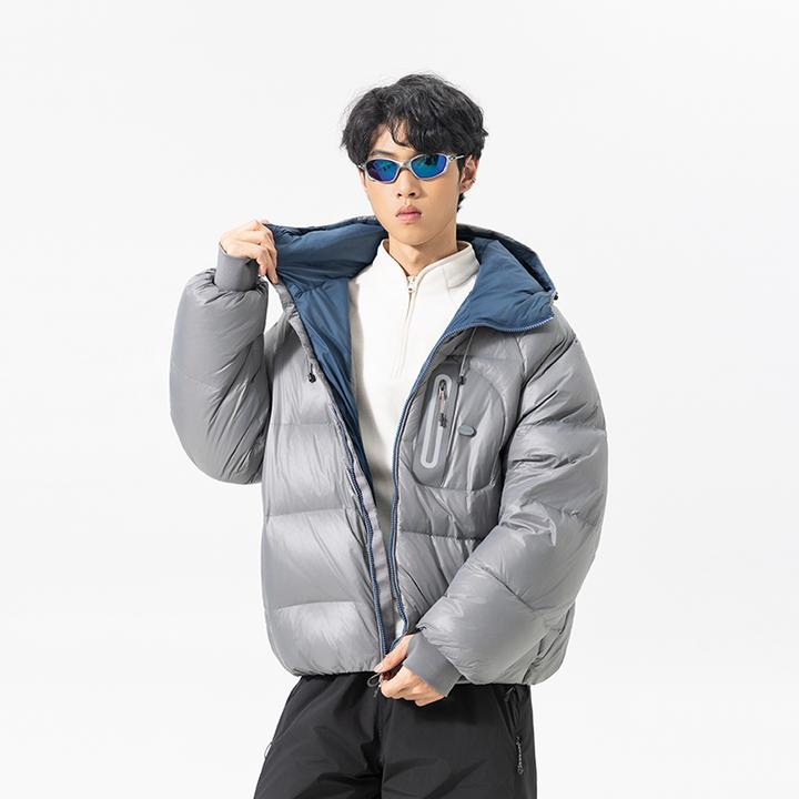 SOCKKEY加厚基础LOGO收口袖羽绒服90白鸭绒美式冬外套保暖