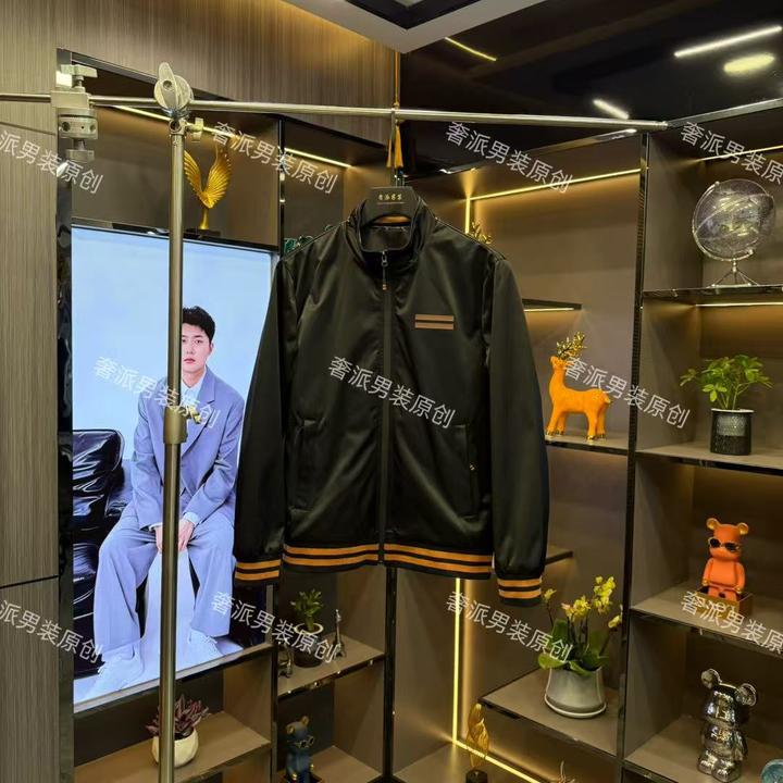 立领春季夹克男百搭欧货外套黑色潮流休闲轻奢免烫短款上衣