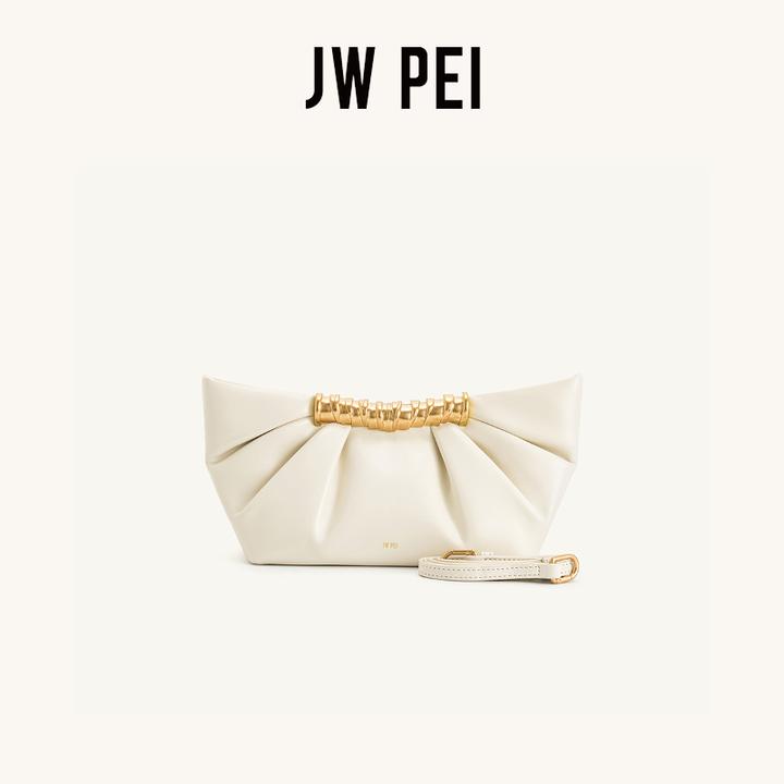 JW PEI褶皱手拿包Leia金属时尚高级感包2025春夏新款2T195