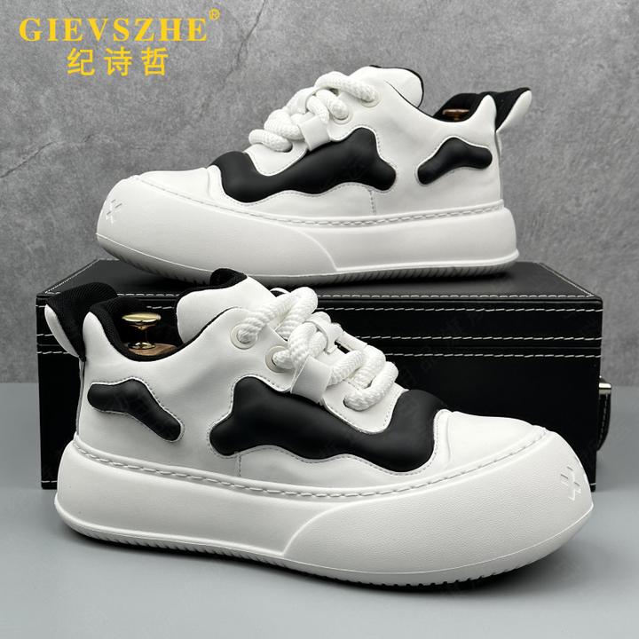 纪诗哲潮款老爹鞋男士厚底增高网红大头鞋呆萌开口笑时尚百搭男鞋