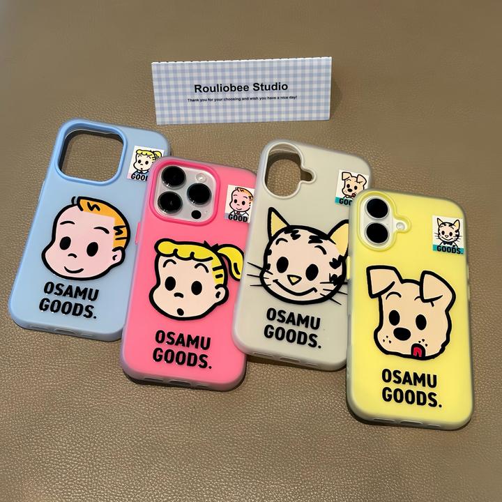 原田治男孩女孩适用苹果16磨砂肤感手机壳iphone15全包14防摔1312