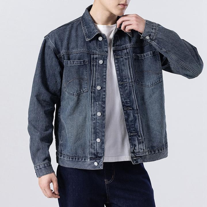 秋冬牛仔外套男士修身休闲男装上衣服夹克韩版