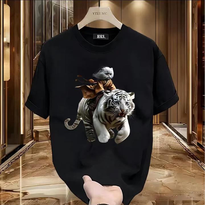 高端重磅纯棉短袖T恤定制礼盒男女同款新款休闲时尚半袖圆领上衣