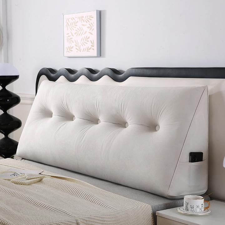 三角床头靠垫靠枕床上靠背软包可拆洗沙发双人毛绒抱枕护腰榻榻米