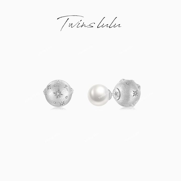 TWINS LULU 镀K金 秋上新【原创】小众简约百搭双珠耳环TSL2199