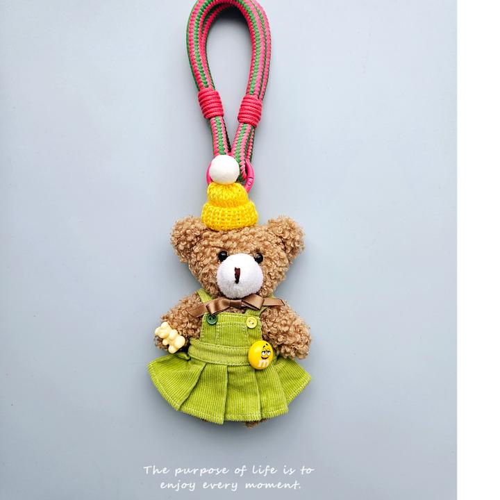 韩系正版可爱穿衣服小熊博主同款包包挂件包挂饰闺蜜礼物