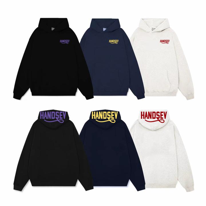 美式复古毛巾刺绣设计连帽卫衣宽松上衣卫衣春秋款外套