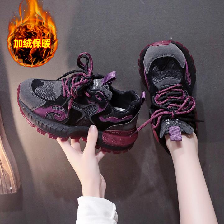 【加绒/单里】阿甘鞋女2025新款秋冬保暖显脚小防滑百搭休闲运动鞋