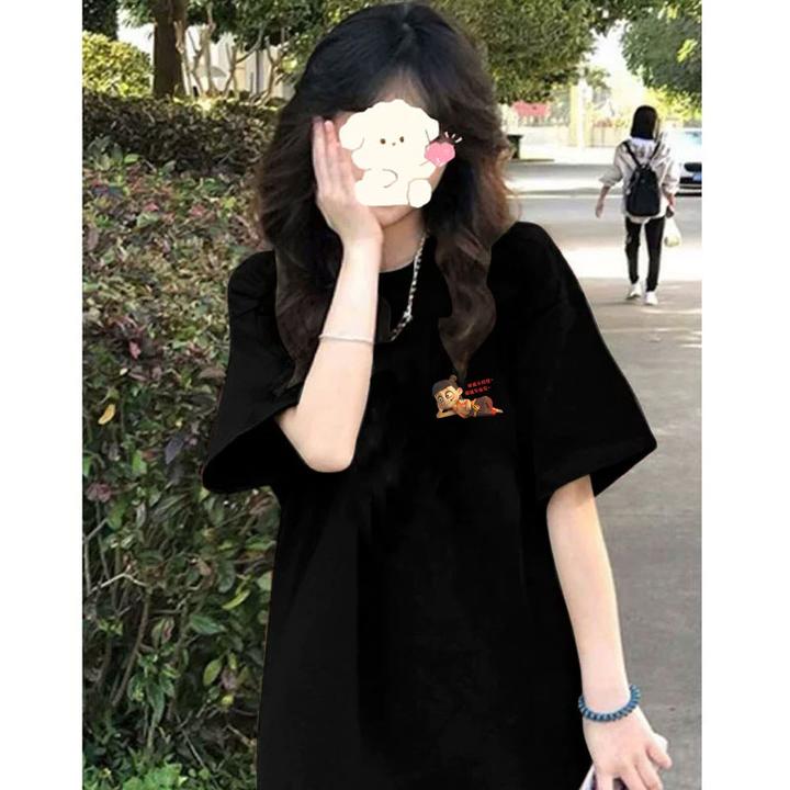 夏季凉感短袖T恤女吸湿速干简约休闲上衣宽松时尚棉质半袖情侣装