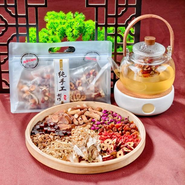 【买一送一】正宗阿胶双参茶 阿胶桂圆甘草红参西洋参干姜枸杞玫瑰
