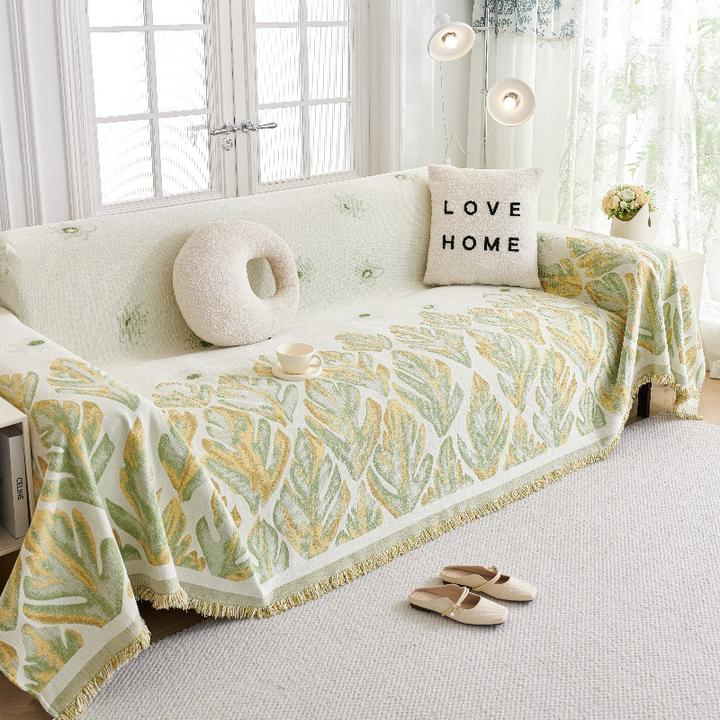 雪尼尔沙发盖布ins风高级感沙发毯四季通用防猫爪一片式沙发套罩