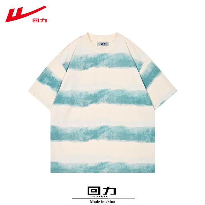回力韩系夏季t恤扎染短袖2025新款纯棉上衣夏装男女情侣装宽松潮