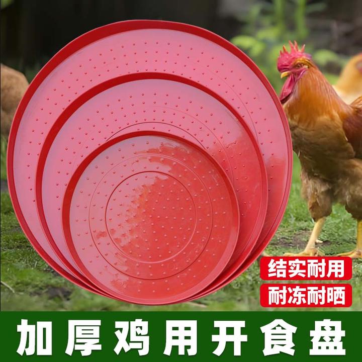 加厚鸡用开食盘小鸡开食盘鸡鸭鹅育雏饲料盘雏鸡喂食养殖饲料垫盘