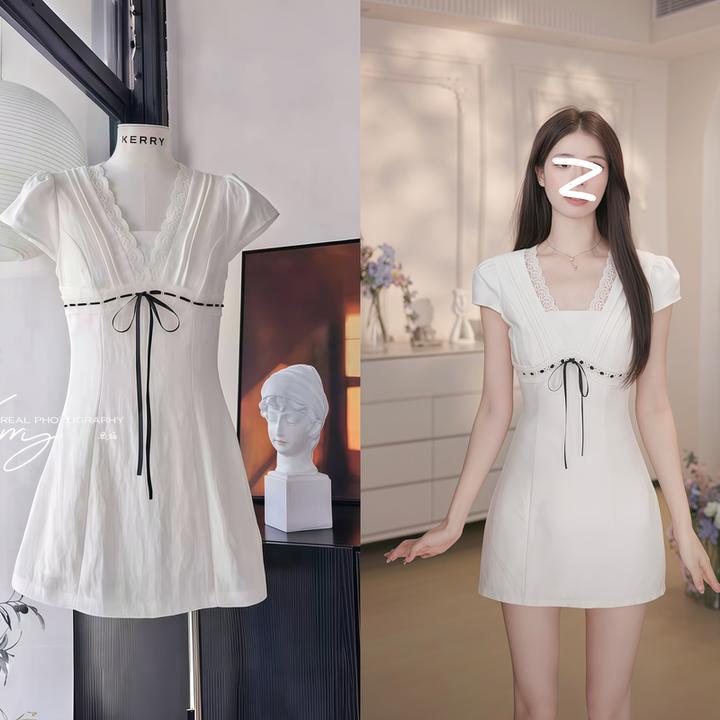 英梨情书 2025新款法式收腰显瘦时尚连衣裙高级感小众气质连衣裙