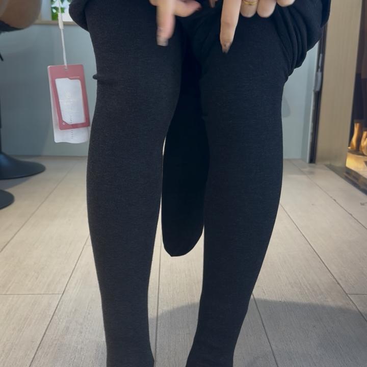 后妈打底裤加绒连裤袜深灰色