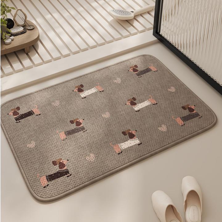 浴室防滑垫长条家用速干吸水地垫子擦脚垫卫生间厕所门垫耐脏编织