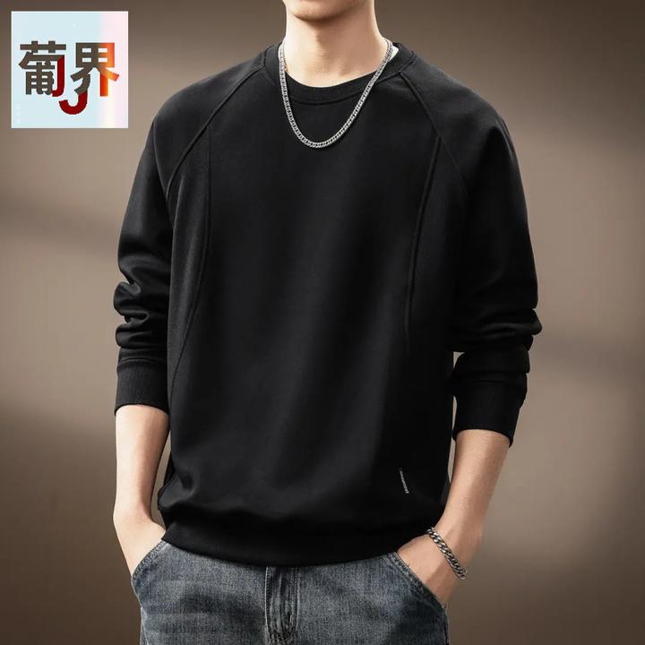 高端350g重磅加绒卫衣男士秋冬加绒美式宽松亲肤休闲内搭打底上衣