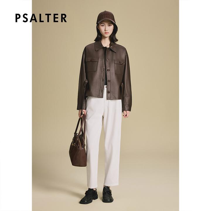 【琥珀流光】PSALTER诗篇专选绵羊皮翻领复古时尚皮衣2025年秋新款