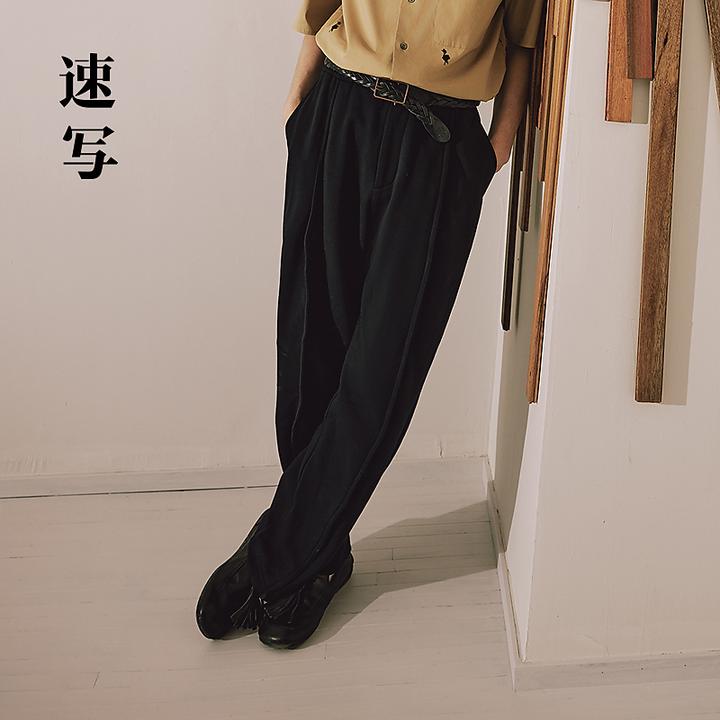 速写男装秋冬新品街头时尚宽松舒适休闲裤造型感松弛男9O1E12920