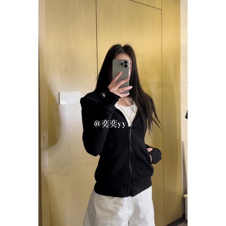 【奕奕专属】修身卫衣外套女春秋款2026新款休闲早春穿搭女装瑜伽