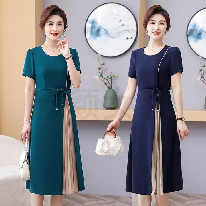 妈妈时尚连衣裙2025新款女装
