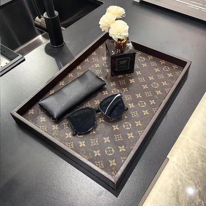 高档胡桃木色首饰长方形轻奢收纳酒杯茶水文玩茶盘托盘家用展示架