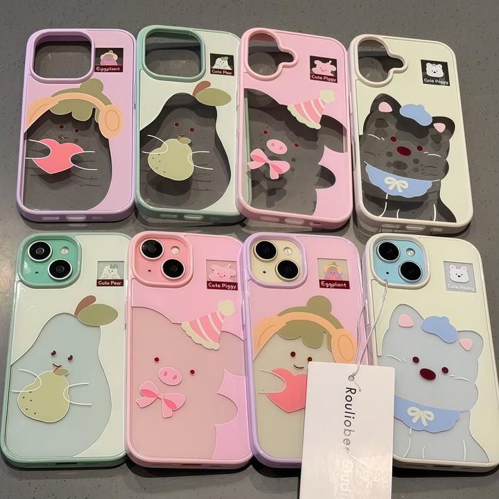 欧克里里镂空水果动物苹果16promax亚克力手机壳15/14女13/12/11