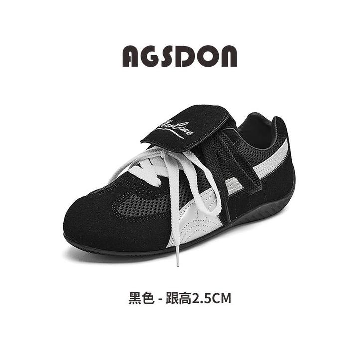 奥古狮登德训鞋女款2025春秋季新款黑武士软底板鞋配裙子公路夏季