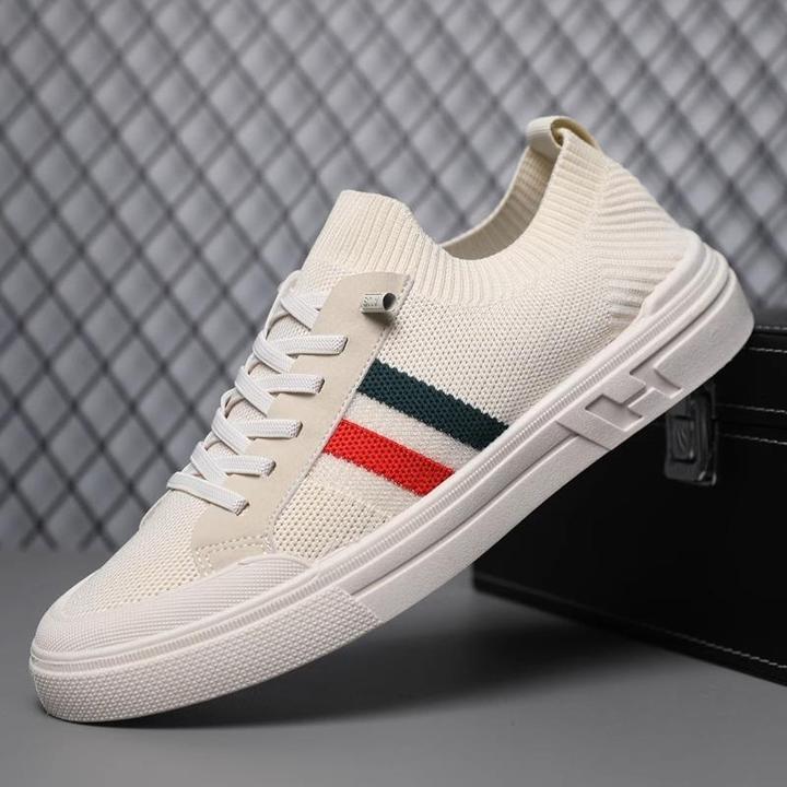 一脚蹬男鞋秋季2024新款针织网布鞋帆布休闲防滑软底工作劳保板鞋