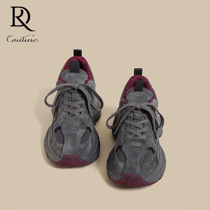 【DR专柜正品】厚底老爹鞋女秋冬2025加绒安可拉红灰百搭增高鞋