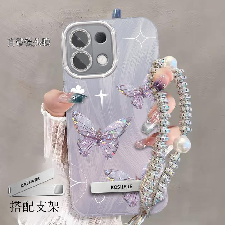 自带镜头膜OPPOK12s手机壳蝴蝶PLD110全包防摔K12s软壳羽纱新款