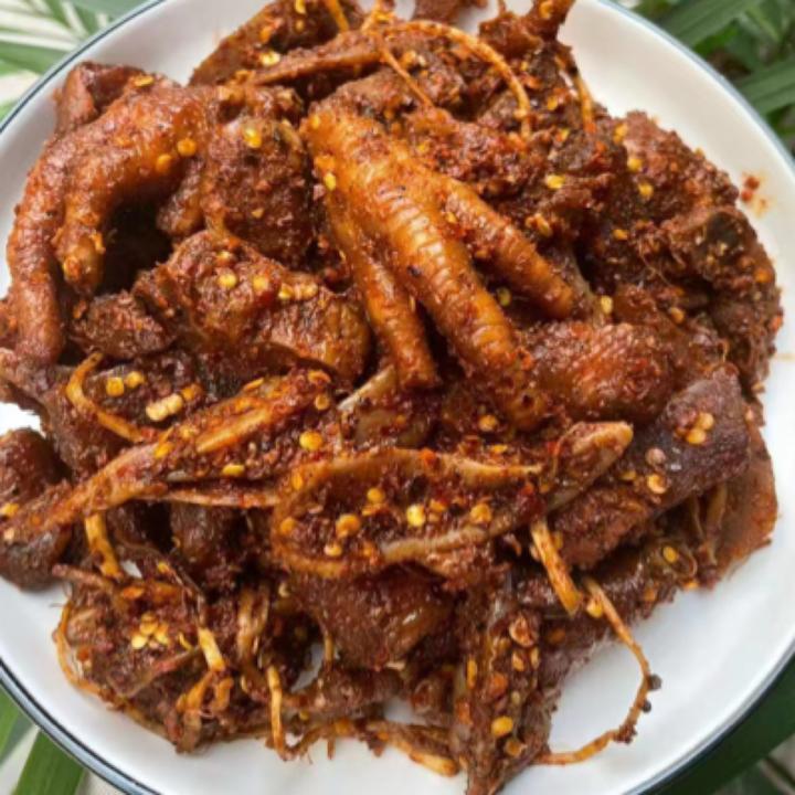 【香辣】云南特产西盟佤族美食即食佤味香辣大杂烩鸡脚牛皮500g