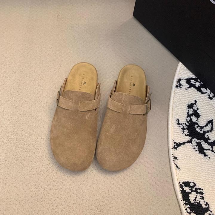 【专柜品质】厚底勃肯拖鞋女秋冬森女配裙子懒人包头半拖鞋女百搭