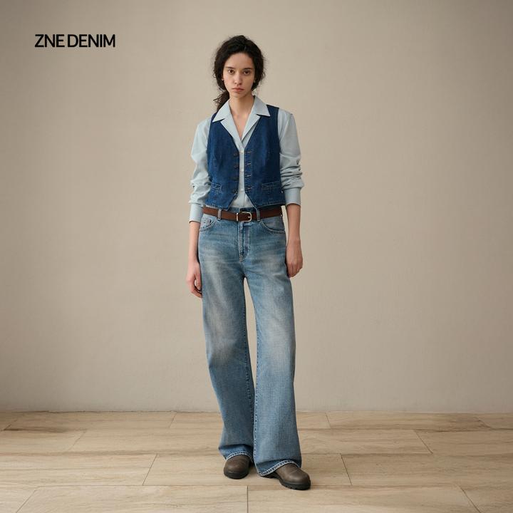 ZNE经典怀旧新疆长绒棉复古直筒牛仔裤TCP001