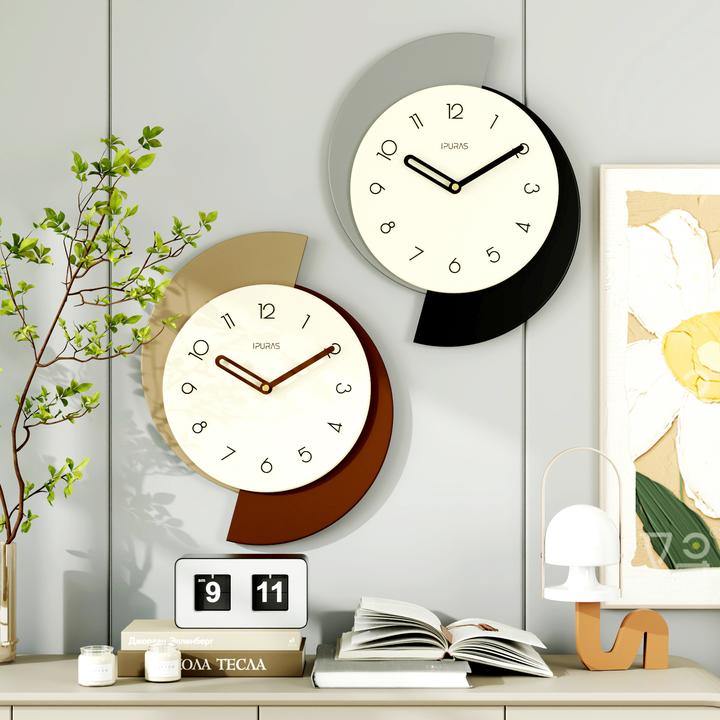 超静音4035立体北欧美式挂钟创意艺术钟表极简时钟客厅挂墙个性表