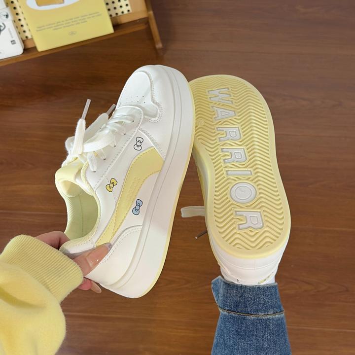 回力小众原创板鞋女2025新款软底女鞋学生百搭chic蝴蝶结小白鞋子