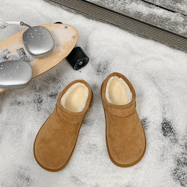 【情侣款】小土豆勃肯鞋雪地靴冬季加绒加厚保暖东北防水防滑棉鞋